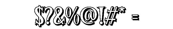 Fungela Shadow Regular Font OTHER CHARS