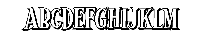 Fungela Shadow Regular Font UPPERCASE