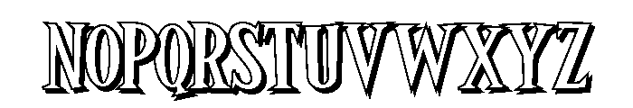 Fungela Shadow Regular Font UPPERCASE