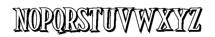 Fungela Shadow Regular Font LOWERCASE