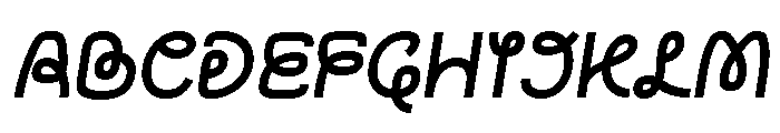 Funhome Oblique Font UPPERCASE