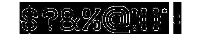Funky Groove-Hollow-Inverse Font OTHER CHARS