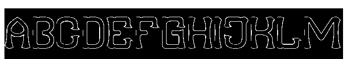Funky Groove-Hollow-Inverse Font UPPERCASE