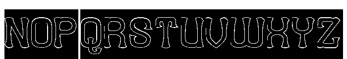 Funky Groove-Hollow-Inverse Font UPPERCASE