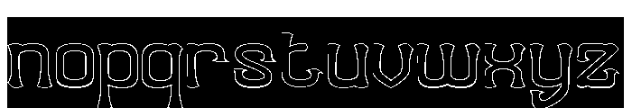 Funky Groove-Hollow-Inverse Font LOWERCASE