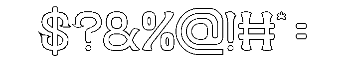 Funky Groove-Hollow Font OTHER CHARS