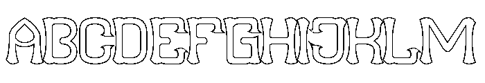 Funky Groove-Hollow Font UPPERCASE