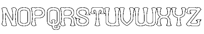 Funky Groove-Hollow Font UPPERCASE