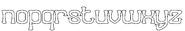 Funky Groove-Hollow Font LOWERCASE