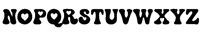 Funky Heart Font UPPERCASE