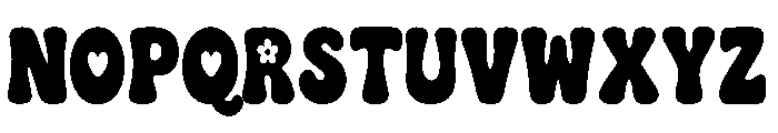 Funky Hearts Font UPPERCASE