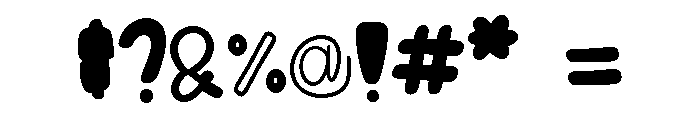 Funky Hollow Font OTHER CHARS