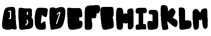 Funky Hollow Font UPPERCASE
