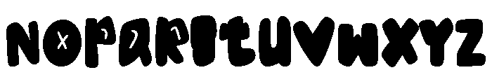 Funky Hollow Font UPPERCASE