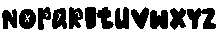Funky Hollow Font LOWERCASE