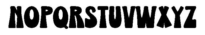 Funky Merry Font LOWERCASE