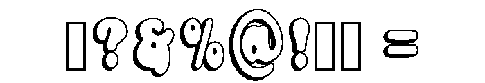 Funky Outline Regular Font OTHER CHARS