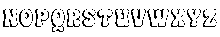 Funky Outline Regular Font UPPERCASE
