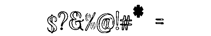 Funky_Outline Font OTHER CHARS