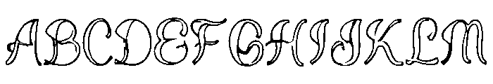 Funky_Outline Font UPPERCASE