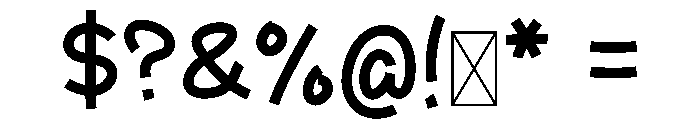 Funky Stroke Font OTHER CHARS