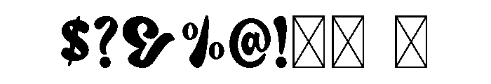 Funky Wavey Font OTHER CHARS