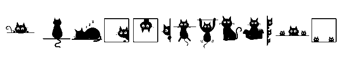 Funny Cat Doodles Font UPPERCASE