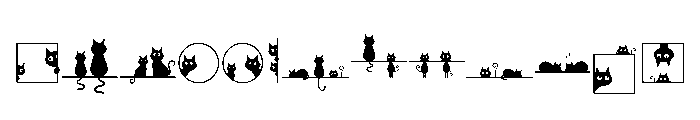 Funny Cat Doodles Font UPPERCASE