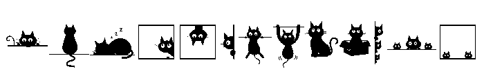 Funny Cat Doodles FONT