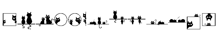 Funny Cat Doodles Font LOWERCASE