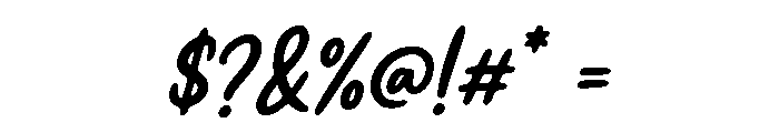 Funny Dreams Slant Regular Font OTHER CHARS