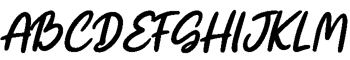 Funny Dreams Slant Regular Font UPPERCASE