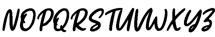 Funny Dreams Slant Regular Font UPPERCASE