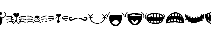 Funny Face Set Font UPPERCASE