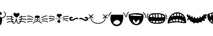 Funny Face Set Font LOWERCASE