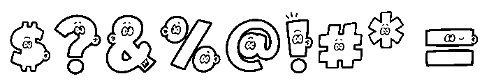 Funny Faces Extra Font OTHER CHARS