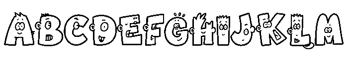 Funny Faces Extra Font UPPERCASE