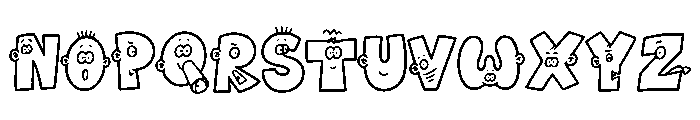 Funny Faces Extra Font UPPERCASE
