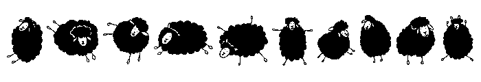 Funny Lamb Silhouette Font OTHER CHARS