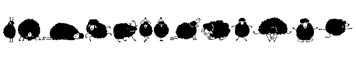 Funny Lamb Silhouette Font UPPERCASE