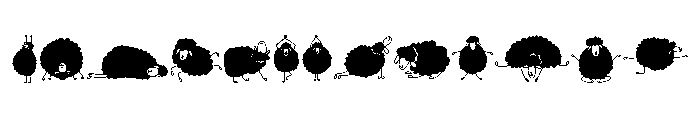 Funny Lamb Silhouette FONT