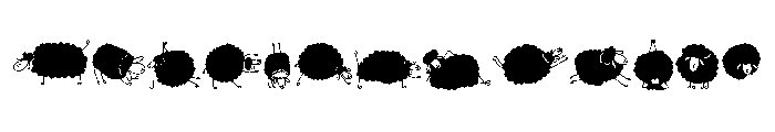 Funny Lamb Silhouette Font LOWERCASE