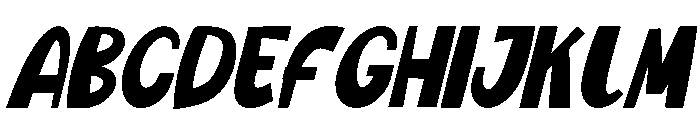 Funny Tomato Italic Font UPPERCASE