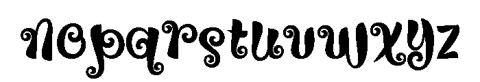Funny Twist Font LOWERCASE