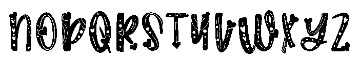 Funny heart Font UPPERCASE