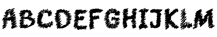 FuzzyWuzzy Font UPPERCASE