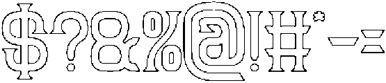 FUN FURIOUS-Hollow otf (400) Font OTHER CHARS