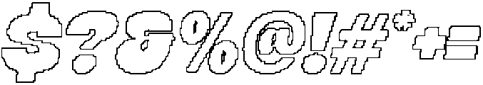 Fulcher Pixel Outline otf (400) Font OTHER CHARS
