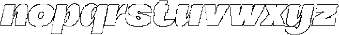 Fulcher Pixel Outline otf (400) Font LOWERCASE