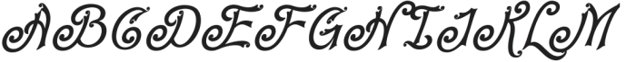 Fullyra Italic otf (400) Font UPPERCASE